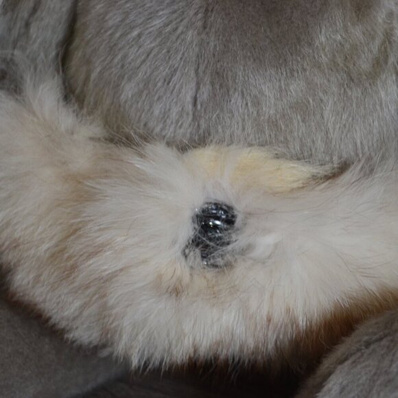 Vtg Jointed Mohair Bear with Fur Wrap - Picture 7 of 8